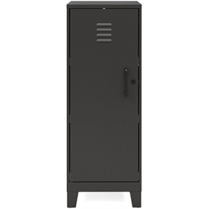 Pemberley Row Metal Black Storage Locker Cabinet 3 Shelves 41.75&quot Assembled