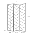 Pemberly Row Foldable 3 Panel Screen in Walnut and Linen Finish