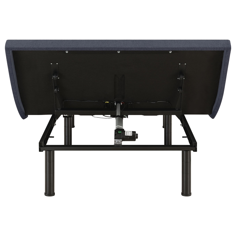 Pemberly Row California King Adjustable Bed Base in Gray & Black