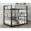 Pemberley Row Steel Sand Black Triple Bunk Bed Rectangular Space-Saving 79