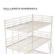 Pemberly Row Metal Triple Bunk Bed Bed for Kids Twin/Twin/Twin in White