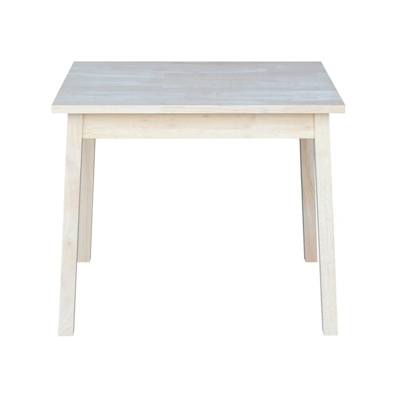 Pemberly Row Contemporary Wood Kids Table in Unfinished Cream