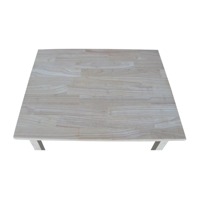 Pemberly Row Contemporary Wood Kids Table in Unfinished Cream