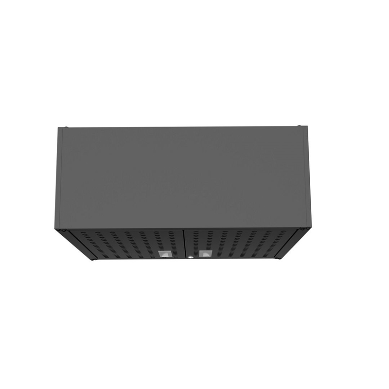 Pemberly Row Modern Metal Floating Garage Cabinets in Charcoal (Set of 2)