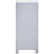 Pemberly Row Modern 7-Drawer Petite Mirrored Glass Lingerie Chest in Silver