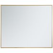 Pemberley Row Metal Brass Mirror Rectangular Contemporary 36