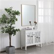 Pemberley Row Metal Brass Mirror Rectangular Contemporary 36