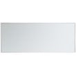 Pemberley Row Metal Silver Mirror Rectangular Contemporary 60