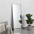 Pemberley Row Metal Silver Mirror Rectangular Contemporary 60