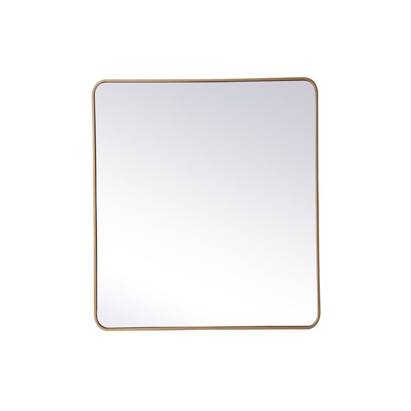 Pemberley Row Metal Brass Mirror Rectangular 36
