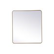 Pemberley Row Metal Brass Mirror Rectangular 36