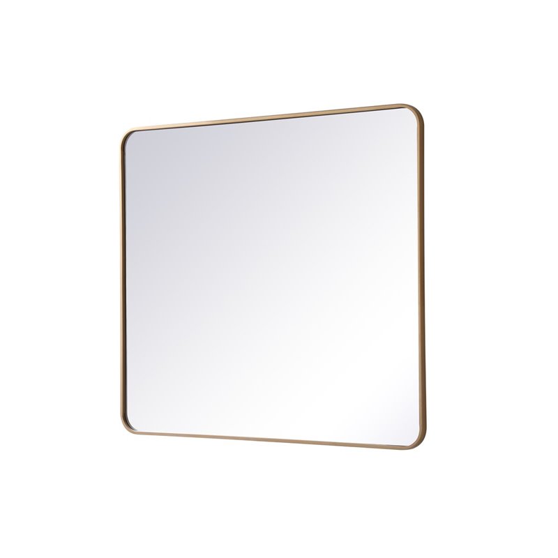 Pemberley Row Metal Brass Mirror Rectangular 36