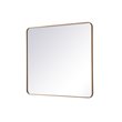 Pemberley Row Metal Brass Mirror Rectangular 36