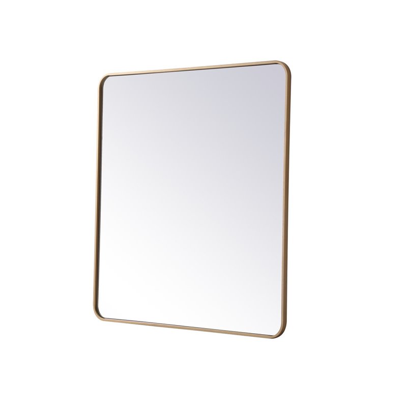 Pemberley Row Metal Brass Mirror Rectangular 36