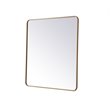 Pemberley Row Metal Brass Mirror Rectangular 36