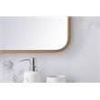 Pemberley Row Metal Brass Mirror Rectangular 36