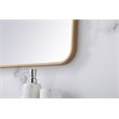 Pemberley Row Metal Brass Mirror Rectangular 36