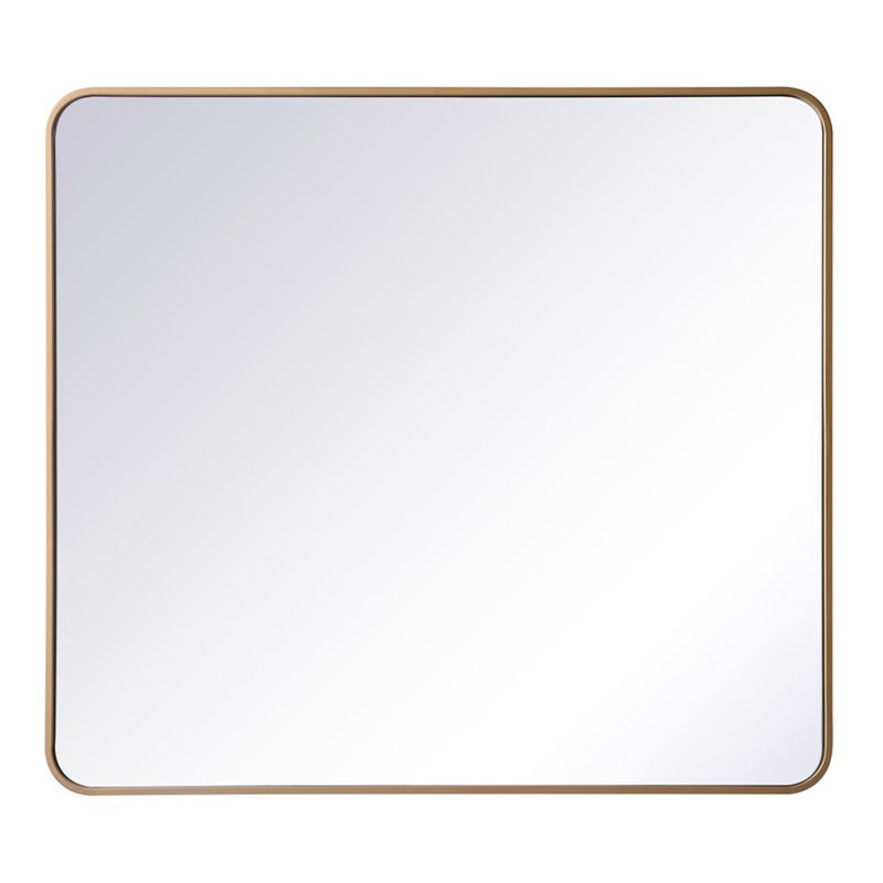 Pemberley Row Metal Brass Mirror Rectangular 36