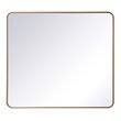 Pemberley Row Metal Brass Mirror Rectangular 36