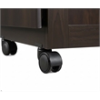 Pemberly Row Engineered Wood Craft and Mobile Sewing Cart in Cinnamon Cherry