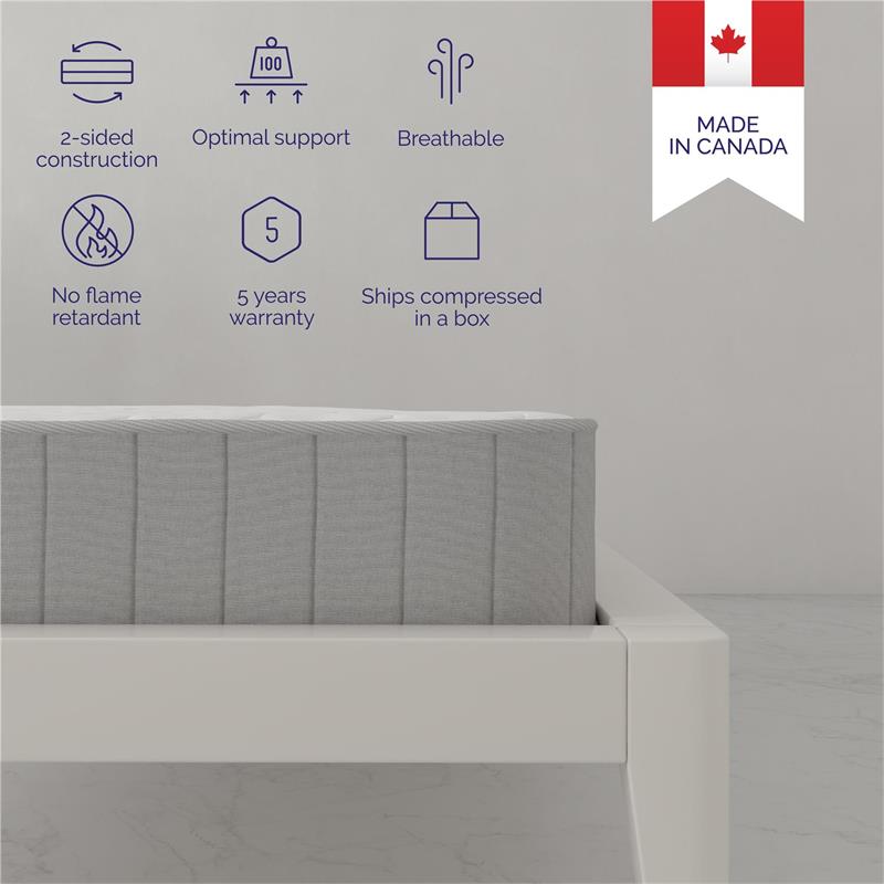 Pemberley Row Polyester White Mattress Reversible 74