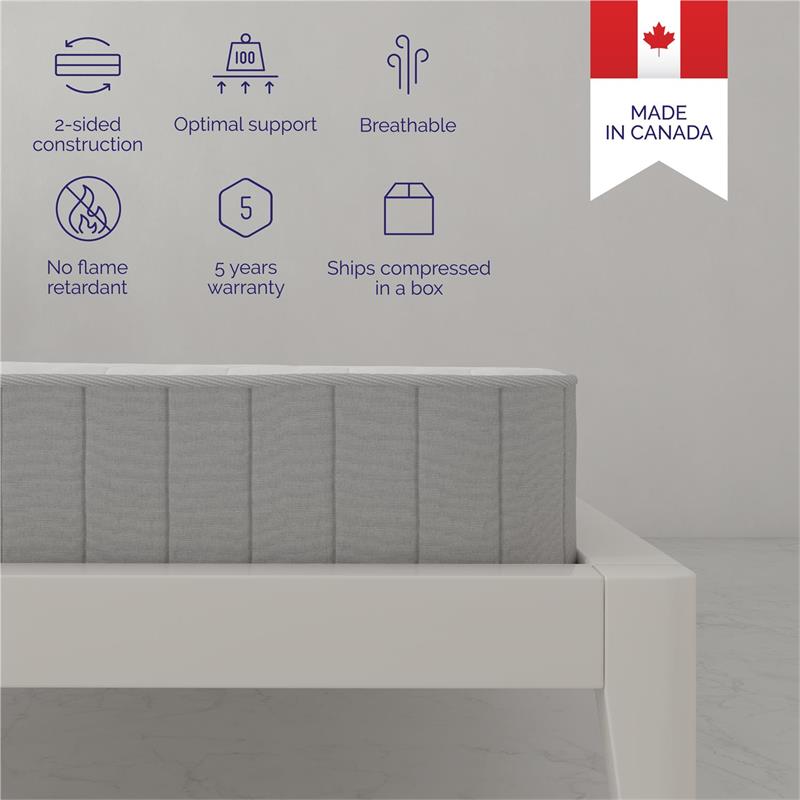 Pemberly Row 6 Inch White Bonnell Spring Coil Mattress Full Size