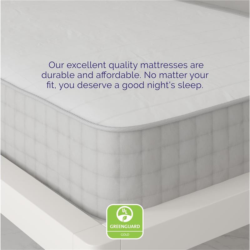 Pemberly Row 8 Inch Pocket Spring Mattress Twin Size in White