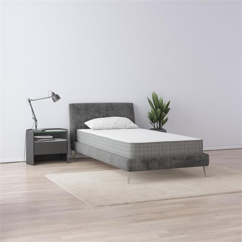 Pemberly Row 8 Inch Pocket Spring Mattress Twin Size in White