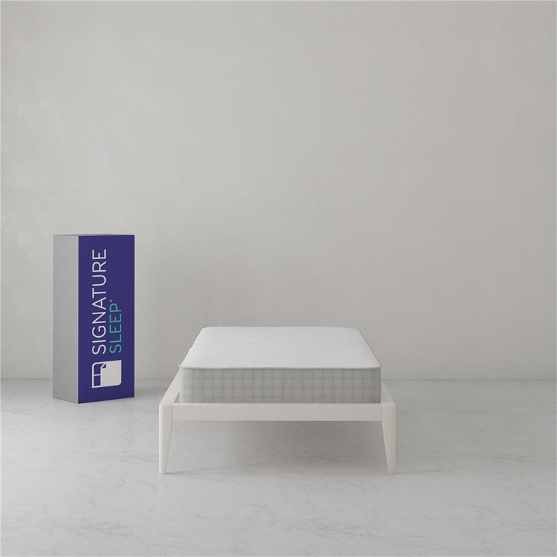 Pemberly Row 8 Inch Pocket Spring Mattress Twin Size in White