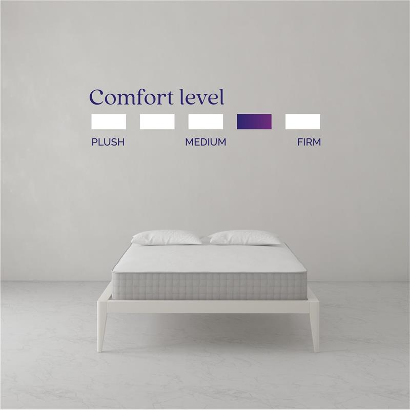 Pemberly Row 8 Inch Pocket Spring Mattress Full Size in White