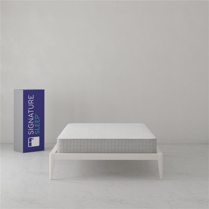 Pemberly Row 8 Inch Pocket Spring Mattress Full Size in White