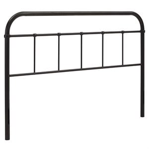 Pemberly Row Modern Full Metal Spindle Headboard in Mahogany