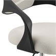 Pemberly Row Modern Vinyl Mesh Ergonomic Adjustable Swivel Drafting Stool - Gray
