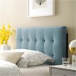 Pemberley Row Velvet Light Blue Twin Headboard Biscuit Tufting 52.5