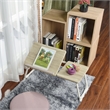 Pemberly Row Foldable Laptop Desk Wood Breakfast Tray Table for Sofa Bed White