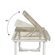 Pemberly Row Foldable Laptop Desk Wood Breakfast Tray Table for Sofa Bed White