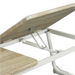 Pemberly Row Foldable Laptop Desk Wood Breakfast Tray Table for Sofa Bed White