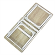 Pemberly Row Foldable Laptop Desk Wood Breakfast Tray Table for Sofa Bed White