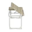 Pemberly Row Foldable Laptop Desk Wood Breakfast Tray Table for Sofa Bed White