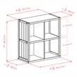 Pemberly Row 5-Piece Modern Wood Storage Cabinet with 4 Baskets in Black