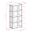 Pemberly Row 9-Piece Modern Wood Storage Cabinet with 8 Baskets in Black