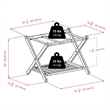 Pemberly Row Transitional Solid Wood Luggage Rack with Shelf in Cappuccino