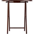 Pemberley Row Solid Wood Cappuccino Snack Table Set Oval Storage Stand 25.51
