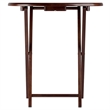 Pemberley Row Solid Wood Cappuccino Snack Table Set Oval Storage Stand 25.51