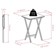 Pemberly Row 6-Piece Transitional Solid Wood Snack Table Set in Walnut