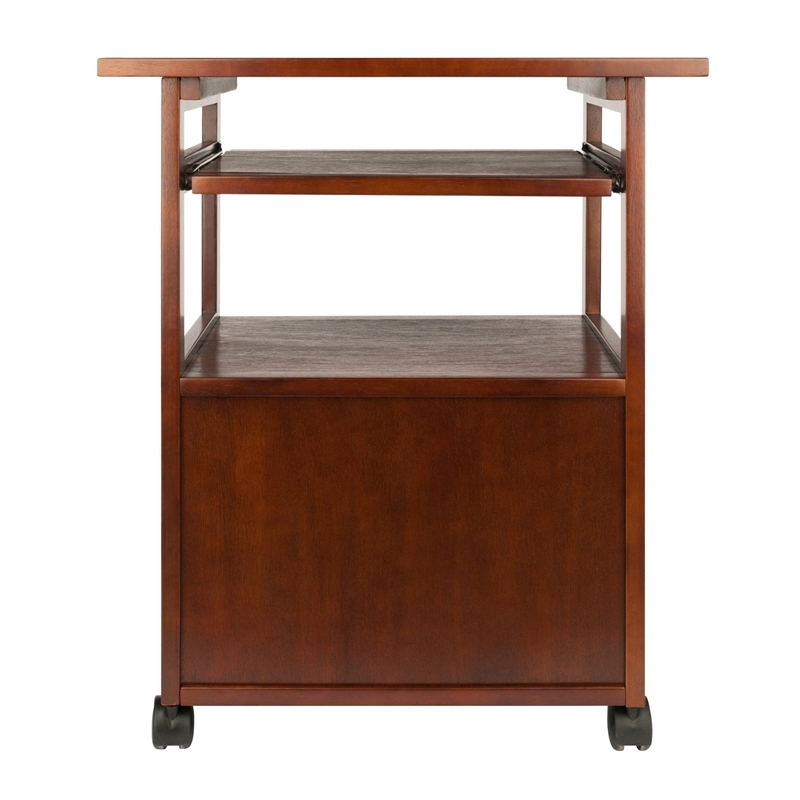 Pemberley Row Solid Wood Walnut Printer Stand Rectangular 29.65