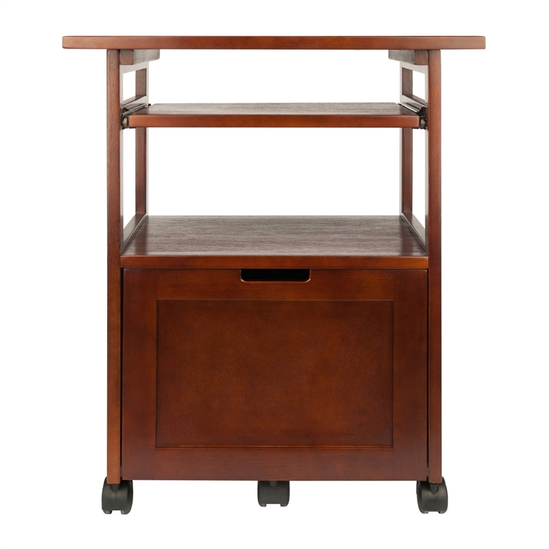 Pemberley Row Solid Wood Walnut Printer Stand Rectangular 29.65