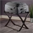 Pemberly Row Transitional Solid Wood Luggage Rack in Cappuccino