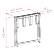 Pemberly Row Transitional Solid Wood Luggage Rack in Cappuccino