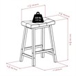 Pemberly Row 5-Piece Square Counter Height Solid Wood Dining Set in Walnut